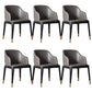 Faux Leather Upholstered Dining Chairs Industrial Solid Back Chair