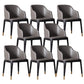 Faux Leather Upholstered Dining Chairs Industrial Solid Back Chair