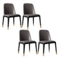 Faux Leather Upholstered Dining Chairs Industrial Solid Back Chair