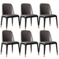 Faux Leather Upholstered Dining Chairs Industrial Solid Back Chair