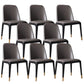Faux Leather Upholstered Dining Chairs Industrial Solid Back Chair