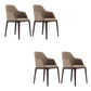 Faux Leather Upholstered Dining Chairs Industrial Solid Back Chair