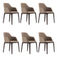 Faux Leather Upholstered Dining Chairs Industrial Solid Back Chair
