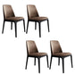 Faux Leather Upholstered Dining Chairs Industrial Solid Back Chair