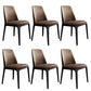 Faux Leather Upholstered Dining Chairs Industrial Solid Back Chair