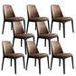 Faux Leather Upholstered Dining Chairs Industrial Solid Back Chair