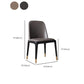 Faux Leather Upholstered Dining Chairs Industrial Solid Back Chair