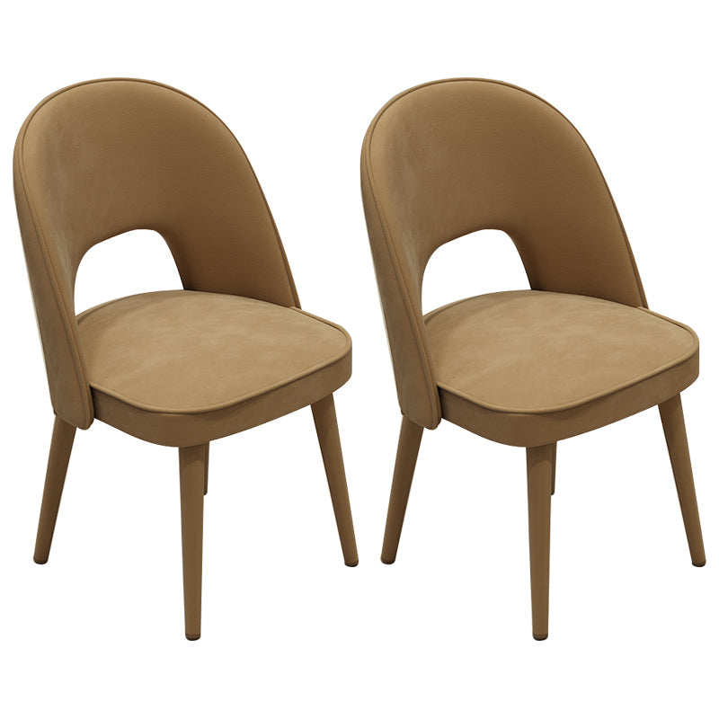 Modern Parsons Dining Chair Velvet Indoor Dining Chair for Living Room