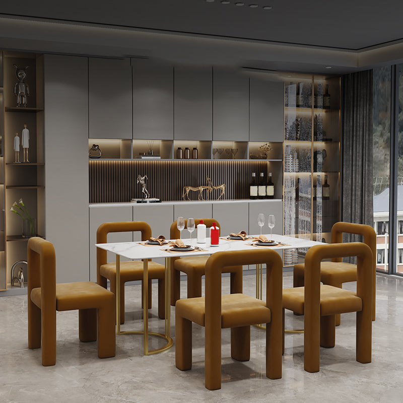 Moderne Parsons eetkamerstoel fluwelen eetkamerstoel voor eetkamer