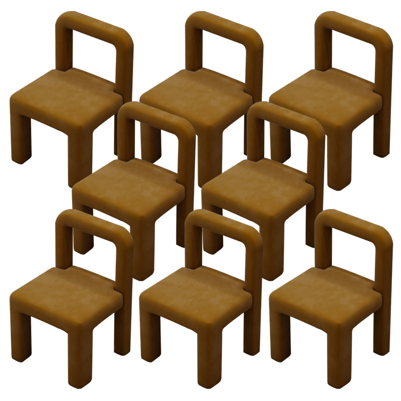 Moderne Parsons eetkamerstoel fluwelen eetkamerstoel voor eetkamer