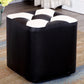 Color Panel Pouf Ottoman Stain Resistant Square Faux Leather Tufted Ottoman 11"L x 11"W x 12"H Black 1 Piece Clearhalo 'furn' 'furn_ottomans_poufs' 'Furniture' 'Living Room Furniture' 'Ottomans & Poufs' 'ottomans_poufs' 6453576