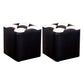 Color Panel Pouf Ottoman Stain Resistant Square Faux Leather Tufted Ottoman 11"L x 11"W x 12"H Black 2 Piece Set Clearhalo 'furn' 'furn_ottomans_poufs' 'Furniture' 'Living Room Furniture' 'Ottomans & Poufs' 'ottomans_poufs' 6453577