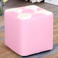 Color Panel Pouf Ottoman Stain Resistant Square Faux Leather Tufted Ottoman 11"L x 11"W x 12"H Pink 1 Piece Clearhalo 'furn' 'furn_ottomans_poufs' 'Furniture' 'Living Room Furniture' 'Ottomans & Poufs' 'ottomans_poufs' 6453582