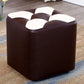 Color Panel Pouf Ottoman Stain Resistant Square Faux Leather Tufted Ottoman 11"L x 11"W x 12"H Brown 1 Piece Clearhalo 'furn' 'furn_ottomans_poufs' 'Furniture' 'Living Room Furniture' 'Ottomans & Poufs' 'ottomans_poufs' 6453588