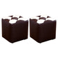 Color Panel Pouf Ottoman Stain Resistant Square Faux Leather Tufted Ottoman 11"L x 11"W x 12"H Brown 2 Piece Set Clearhalo 'furn' 'furn_ottomans_poufs' 'Furniture' 'Living Room Furniture' 'Ottomans & Poufs' 'ottomans_poufs' 6453590
