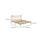 Glam Iron Open-Frame Bed with Spindle Headboard Solid Color in Gold Clearhalo 'Bedroom Furniture' 'Beds' 'furn' 'furn_beds' 'Furniture' 6453696