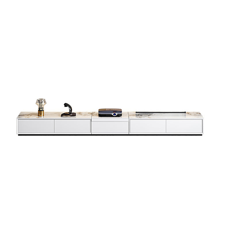 Contemporary Media Console TV Stand Stone TV Stand Console with Drawers 86.6"L x 15.4"W x 11.8"H Clearhalo 'furn' 'furn_tv_stands_entertainment_centers' 'Furniture' 'Living Room Furniture' 'TV Stands & Entertainment Centers' 'TV Stands & Media Storage Furniture' 'tv_stands_entertainment_centers' 6457216