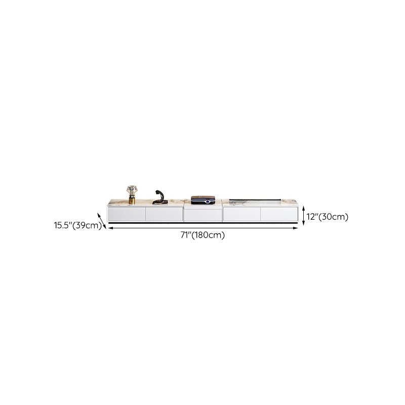 Contemporary Media Console TV Stand Stone TV Stand Console with Drawers Clearhalo 'furn' 'furn_tv_stands_entertainment_centers' 'Furniture' 'Living Room Furniture' 'TV Stands & Entertainment Centers' 'TV Stands & Media Storage Furniture' 'tv_stands_entertainment_centers' 6457220