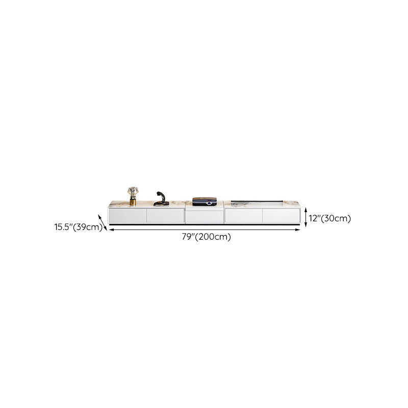 Contemporary Media Console TV Stand Stone TV Stand Console with Drawers Clearhalo 'furn' 'furn_tv_stands_entertainment_centers' 'Furniture' 'Living Room Furniture' 'TV Stands & Entertainment Centers' 'TV Stands & Media Storage Furniture' 'tv_stands_entertainment_centers' 6457221