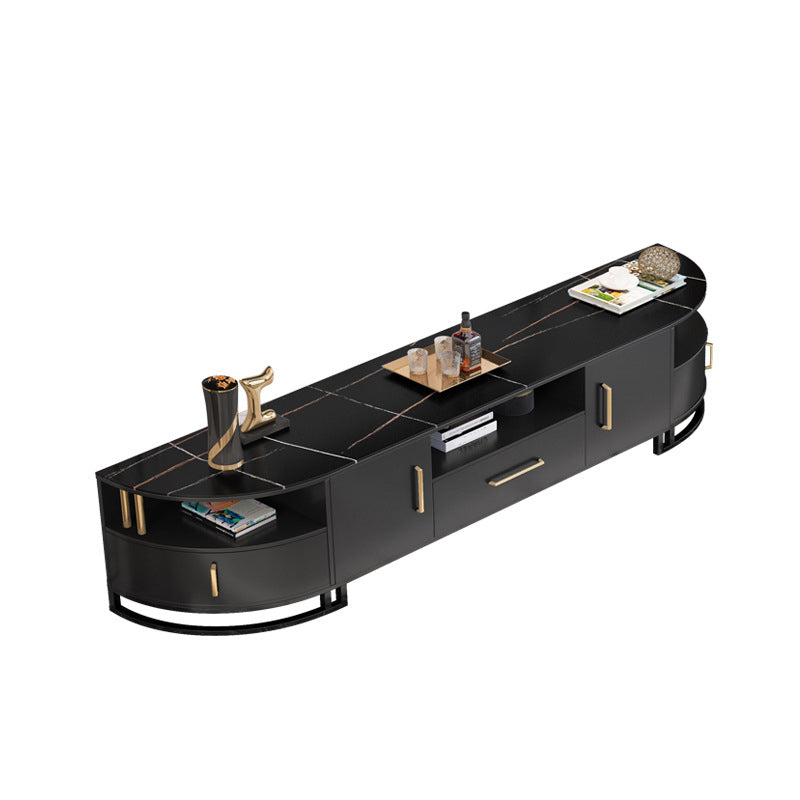 Stone Media Console Contemporary TV Stand Console for Living Room Clearhalo 'furn' 'furn_tv_stands_entertainment_centers' 'Furniture' 'Living Room Furniture' 'TV Stands & Entertainment Centers' 'TV Stands & Media Storage Furniture' 'tv_stands_entertainment_centers' 6457230