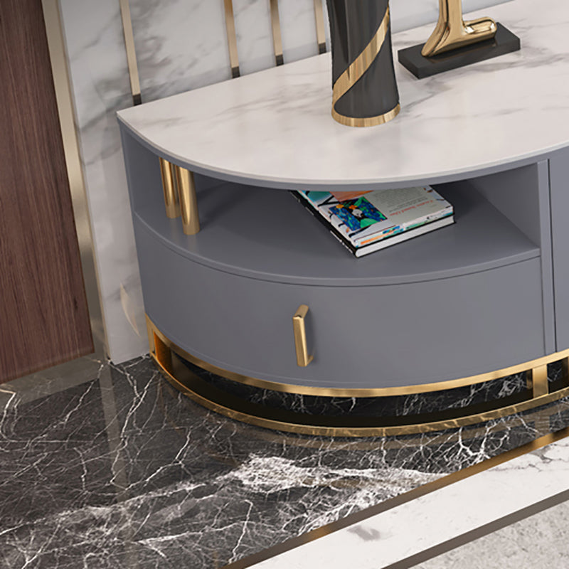 Stone Media Console Contemporary TV Stand Console for Living Room Clearhalo 'furn' 'furn_tv_stands_entertainment_centers' 'Furniture' 'Living Room Furniture' 'TV Stands & Entertainment Centers' 'TV Stands & Media Storage Furniture' 'tv_stands_entertainment_centers' 6457231