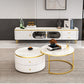 Stone Media Console Enclosed Storage TV Stand Console with Drawers Clearhalo 'furn' 'furn_tv_stands_entertainment_centers' 'Furniture' 'Living Room Furniture' 'TV Stands & Entertainment Centers' 'TV Stands & Media Storage Furniture' 'tv_stands_entertainment_centers' 6457244
