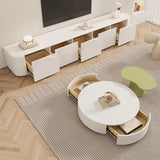 Console TV in legno bianco contemporaneo console TV in stoccaggio chiuso per soggiorno