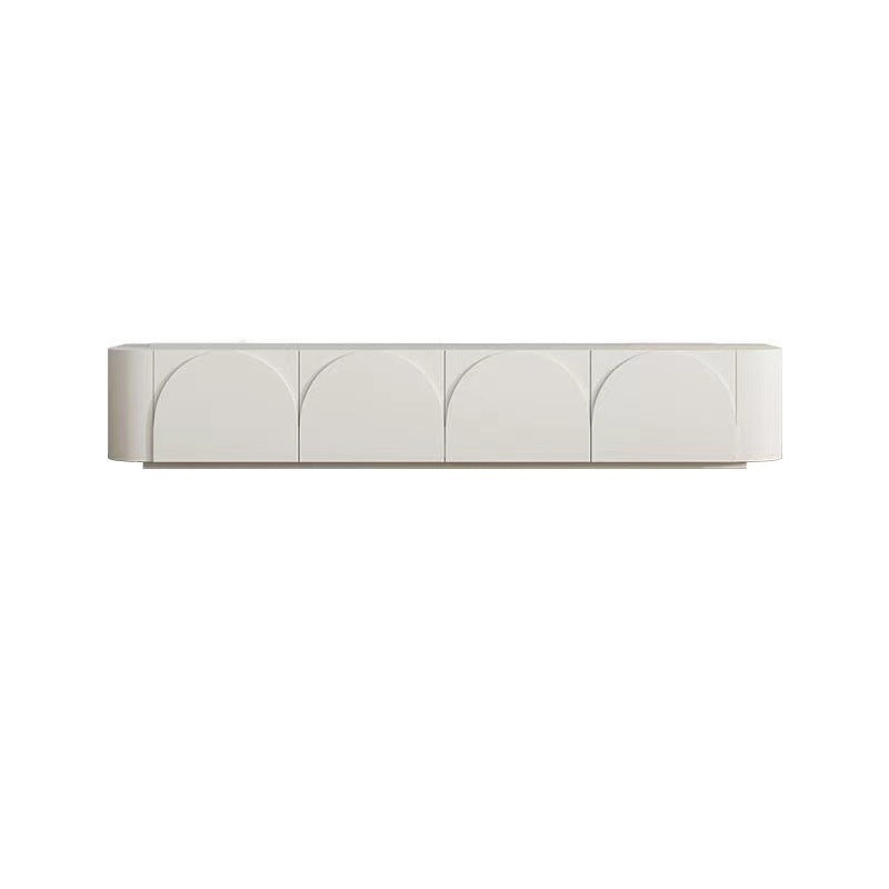 Eigentijdse TV-console van wit hout met ingebouwde opbergruimte TV-standaardconsole voor woonkamer