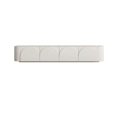 Eigentijdse TV-console van wit hout met ingebouwde opbergruimte TV-standaardconsole voor woonkamer