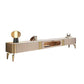Glam Stone Stand Console Drawers Included Media Console with Doors 79"L x 16"W x 17"H Clearhalo 'furn' 'furn_tv_stands_entertainment_centers' 'Furniture' 'Living Room Furniture' 'TV Stands & Entertainment Centers' 'TV Stands & Media Storage Furniture' 'tv_stands_entertainment_centers' 6457324