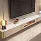 Glam Stone Stand Console Drawers Included Media Console with Doors Clearhalo 'furn' 'furn_tv_stands_entertainment_centers' 'Furniture' 'Living Room Furniture' 'TV Stands & Entertainment Centers' 'TV Stands & Media Storage Furniture' 'tv_stands_entertainment_centers' 6457325