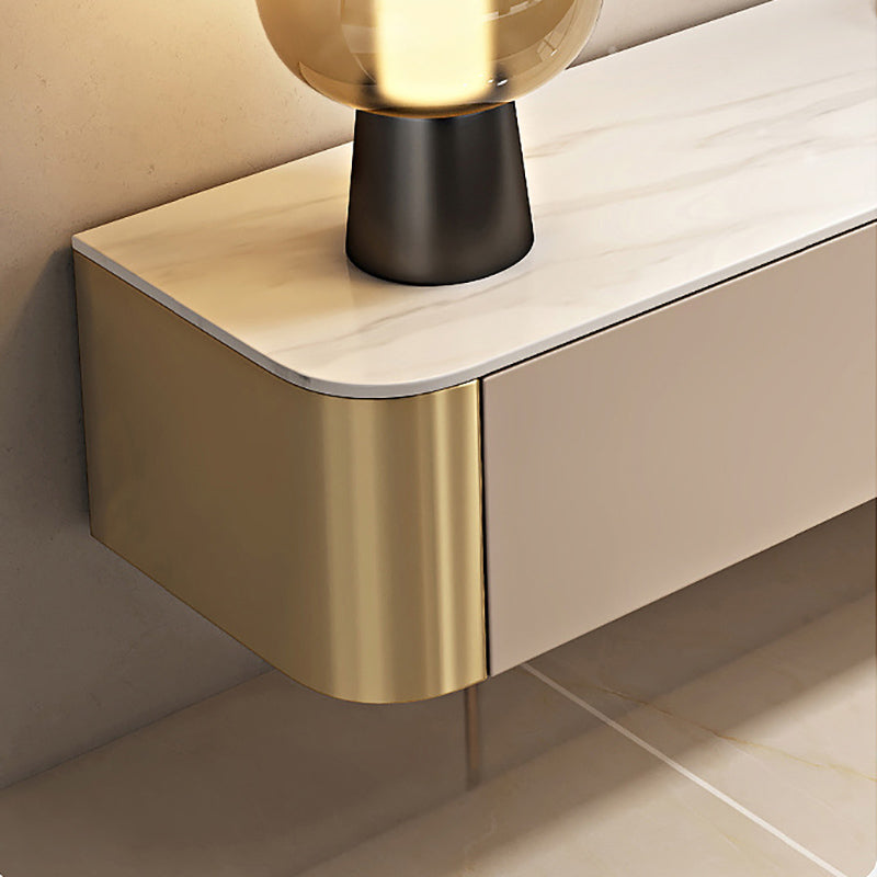 Glam Stone Stand Console Drawers Included Media Console with Doors Clearhalo 'furn' 'furn_tv_stands_entertainment_centers' 'Furniture' 'Living Room Furniture' 'TV Stands & Entertainment Centers' 'TV Stands & Media Storage Furniture' 'tv_stands_entertainment_centers' 6457328