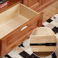 Consola de almacenamiento abierta vintage Consola multimedia de madera de caucho con puertas