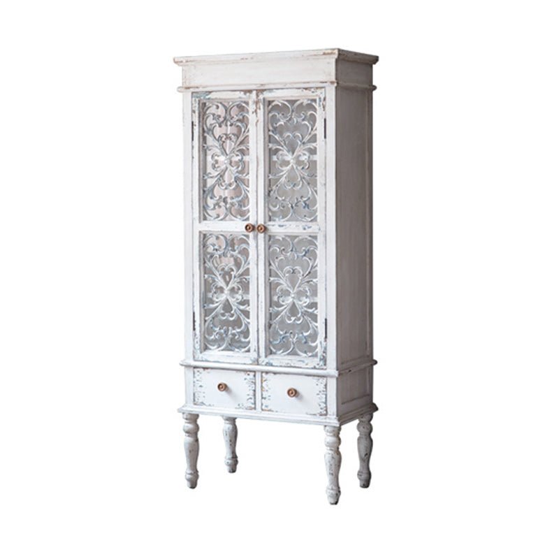 Traditional Wood Display Stand Glass Doors Storage Cabinet with Doors for Living Room Clearhalo 'Display & China Cabinets' 'display_china_cabinets' 'furn' 'furn_display_china_cabinets' 'Furniture' 'Kitchen & Dining Furniture' 6457416