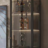 Mobile moderno mobile in metallo porte in vetro a buffet con porte