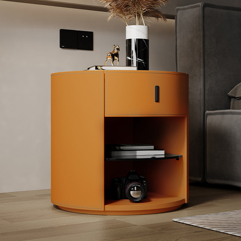 Cama de madera sólida Nightshork Storage Accent Table Nightsnand con cajón