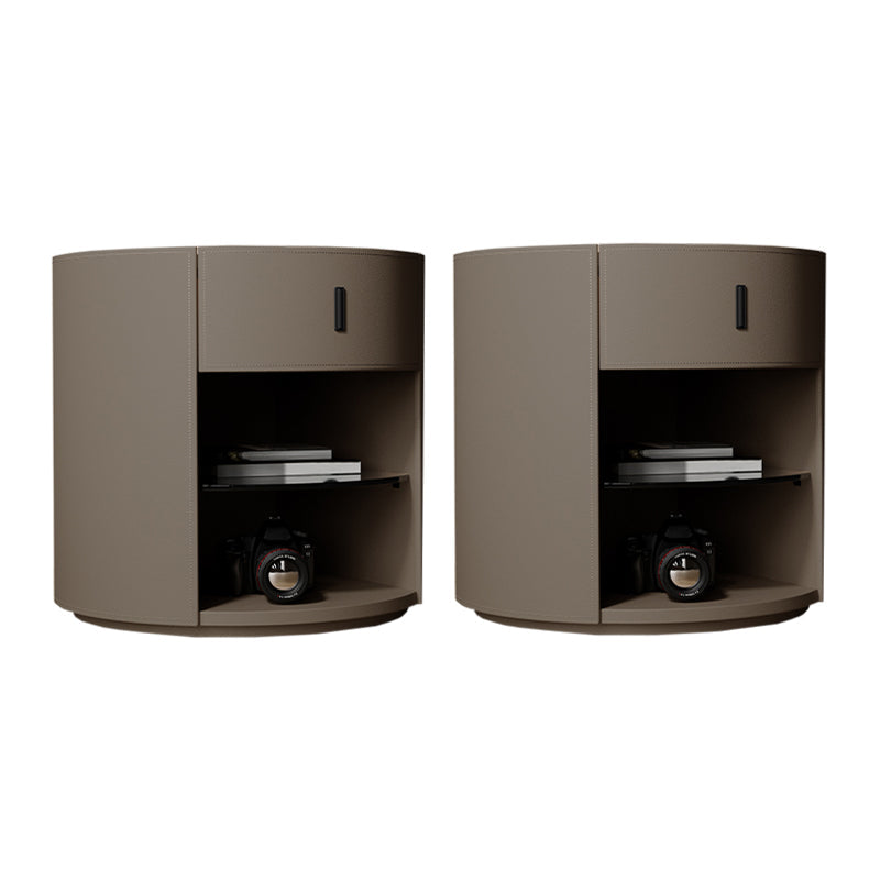 Cama de madera sólida Nightshork Storage Accent Table Nightsnand con cajón