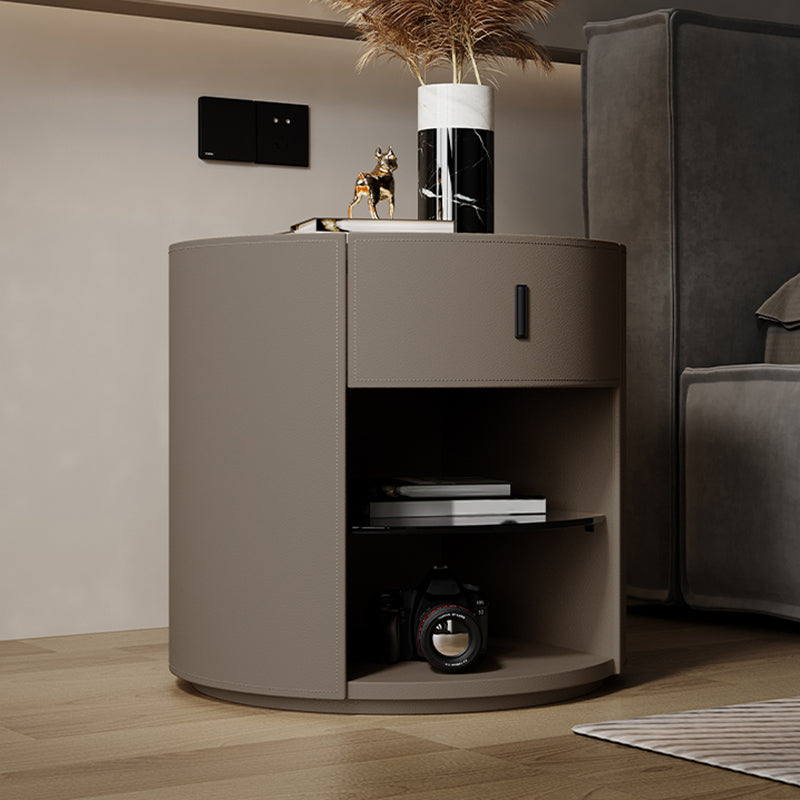 Cama de madera sólida Nightshork Storage Accent Table Nightsnand con cajón