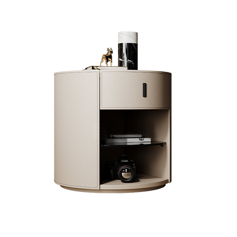 Cama de madera sólida Nightshork Storage Accent Table Nightsnand con cajón