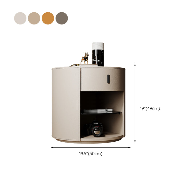 Cama de madera sólida Nightshork Storage Accent Table Nightsnand con cajón