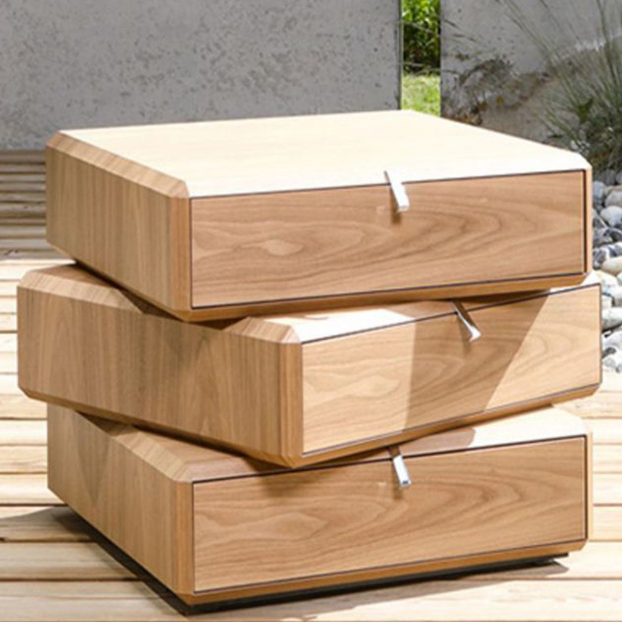 Moderna mesa de acento nocturno gabinete de madera maciza para dormitorio