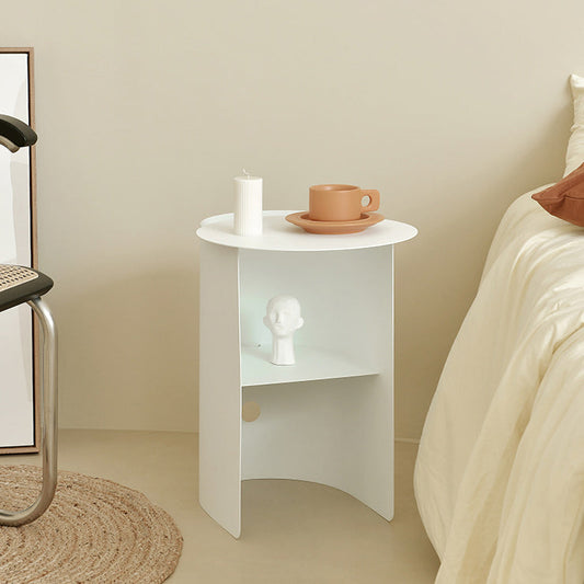 2 ripiani di accento tavolo da comodino tavolo da notte di ferro contemporaneo, 20 "di altezza