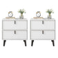 Contemporary Nightstand Faux Wood Bedside Cabinet for Bedroom 20"L x 16"W x 20"H White 2 Piece Set Clearhalo 'Bedroom Furniture' 'furn' 'furn_night_stand' 'Furniture' 'night_stand' 'Nightstands' 6457555