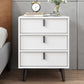 Contemporary Nightstand Faux Wood Bedside Cabinet for Bedroom 16"L x 16"W x 22"H White 1 Piece Clearhalo 'Bedroom Furniture' 'furn' 'furn_night_stand' 'Furniture' 'night_stand' 'Nightstands' 6457557