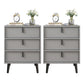 Contemporary Nightstand Faux Wood Bedside Cabinet for Bedroom 16"L x 16"W x 22"H Grey 2 Piece Set Clearhalo 'Bedroom Furniture' 'furn' 'furn_night_stand' 'Furniture' 'night_stand' 'Nightstands' 6457558