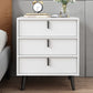 Contemporary Nightstand Faux Wood Bedside Cabinet for Bedroom 19.7"L x 15.7"W x 22"H White 1 Piece Clearhalo 'Bedroom Furniture' 'furn' 'furn_night_stand' 'Furniture' 'night_stand' 'Nightstands' 6457559
