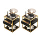 Moderner Nachttisch mit 1 Schublade, Glasplatte und 1 Ablage, 54 cm hoch