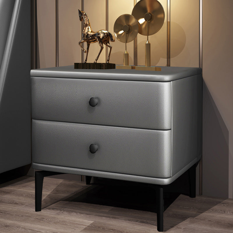 Solid Wood Nightstand Drawer Storage Bedside Cabinet for Bedroom Light Gray 1 Piece Clearhalo 'Bedroom Furniture' 'furn' 'furn_night_stand' 'Furniture' 'night_stand' 'Nightstands' 6457667