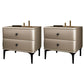 Solid Wood Nightstand Drawer Storage Bedside Cabinet for Bedroom Khaki 2 Piece Set Clearhalo 'Bedroom Furniture' 'furn' 'furn_night_stand' 'Furniture' 'night_stand' 'Nightstands' 6457670