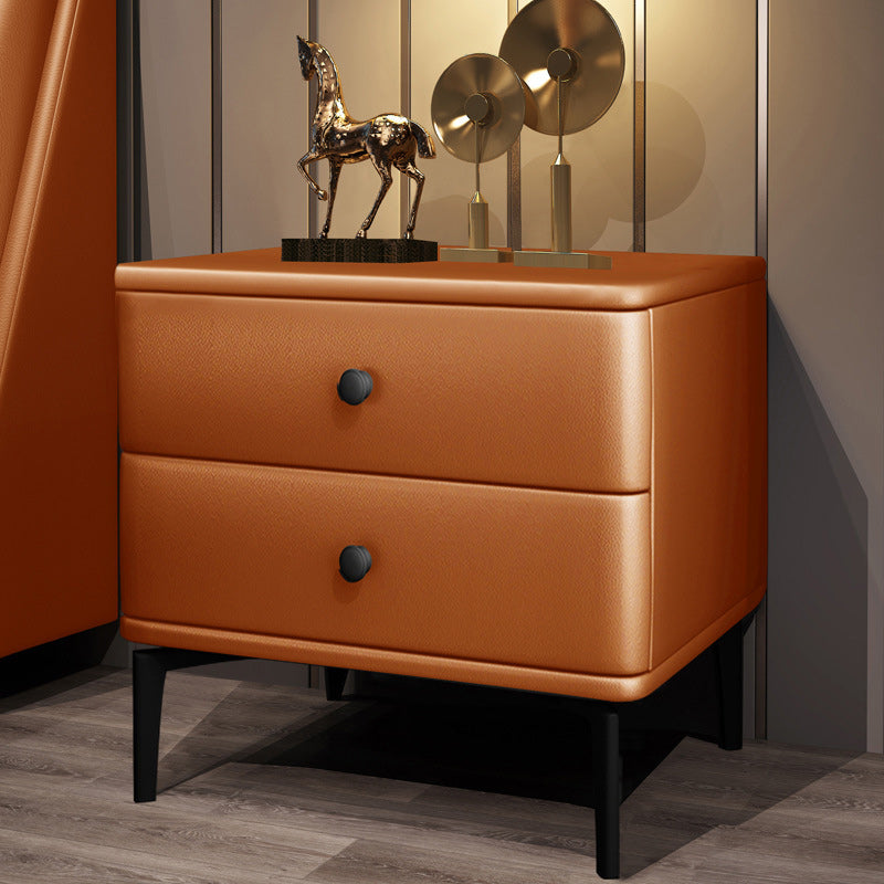 Solid Wood Nightstand Drawer Storage Bedside Cabinet for Bedroom Orange 1 Piece Clearhalo 'Bedroom Furniture' 'furn' 'furn_night_stand' 'Furniture' 'night_stand' 'Nightstands' 6457684